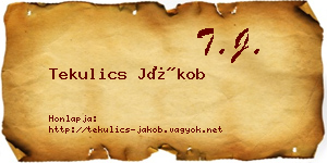 Tekulics Jákob névjegykártya